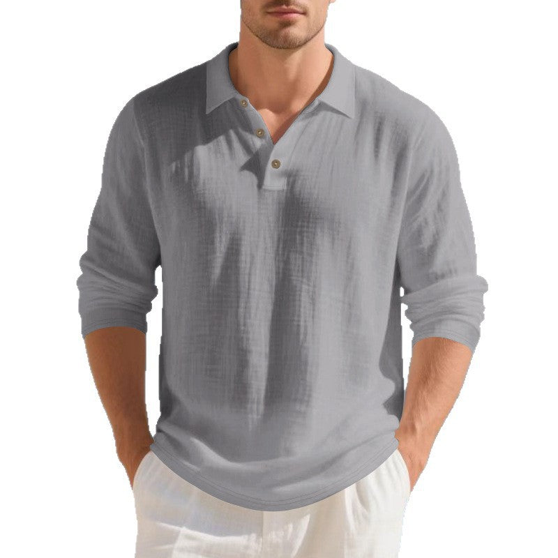 Herren Langarm-Polohemd aus hochwertigem Baumwollmix R&B