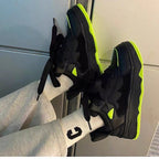 Damen Sportliche Chunky Sneakers mit reflektierendem Obermaterial und rutschfester Sohle R&B