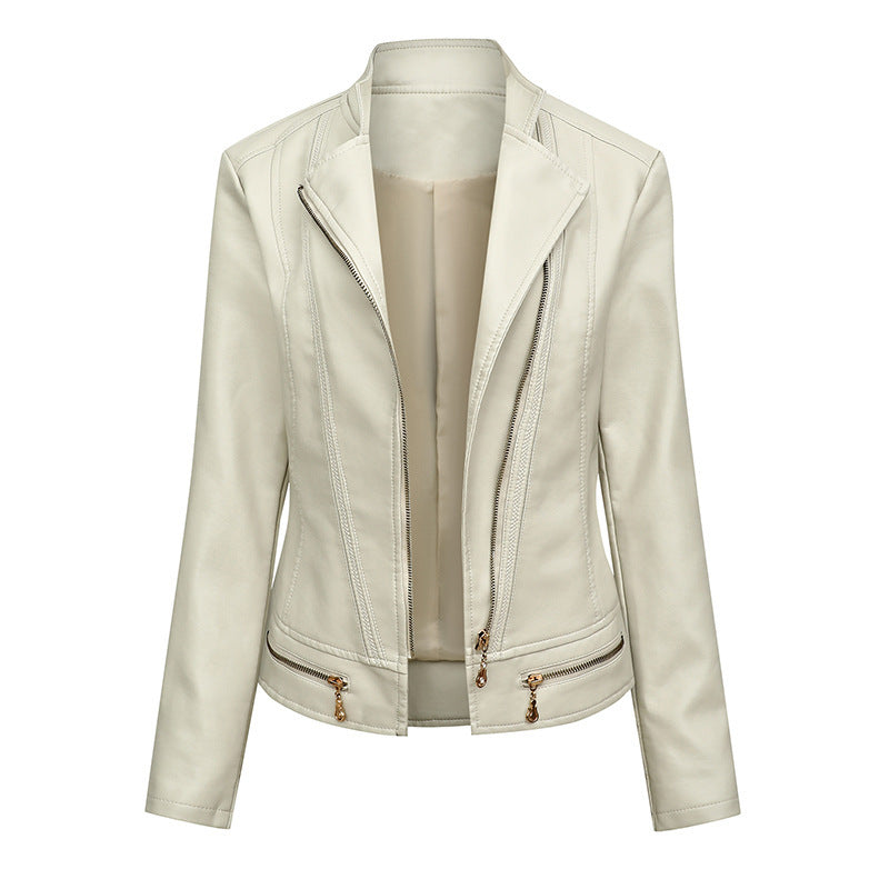 Damen hautenge Kunstlederjacke R&B