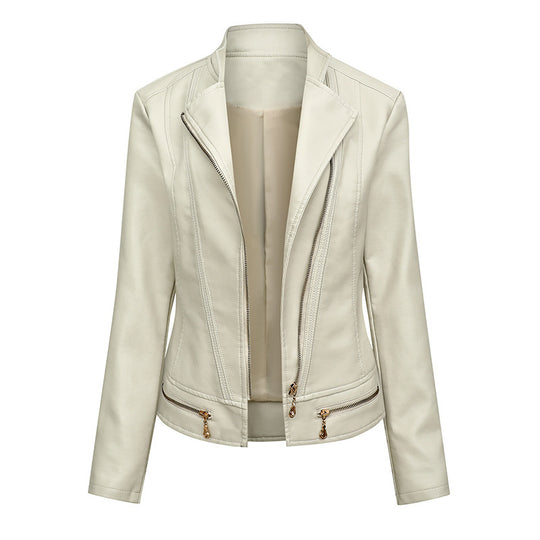 Damen hautenge Kunstlederjacke R&B