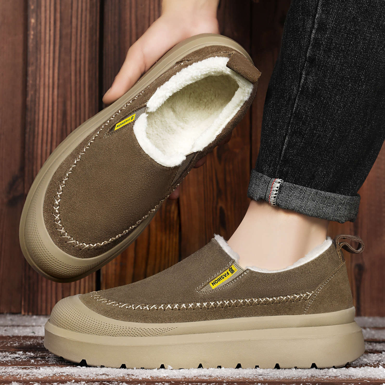 Damen Bequeme Hausschuhe mit weichem Innenfutter und rutschfester Sohle R&B