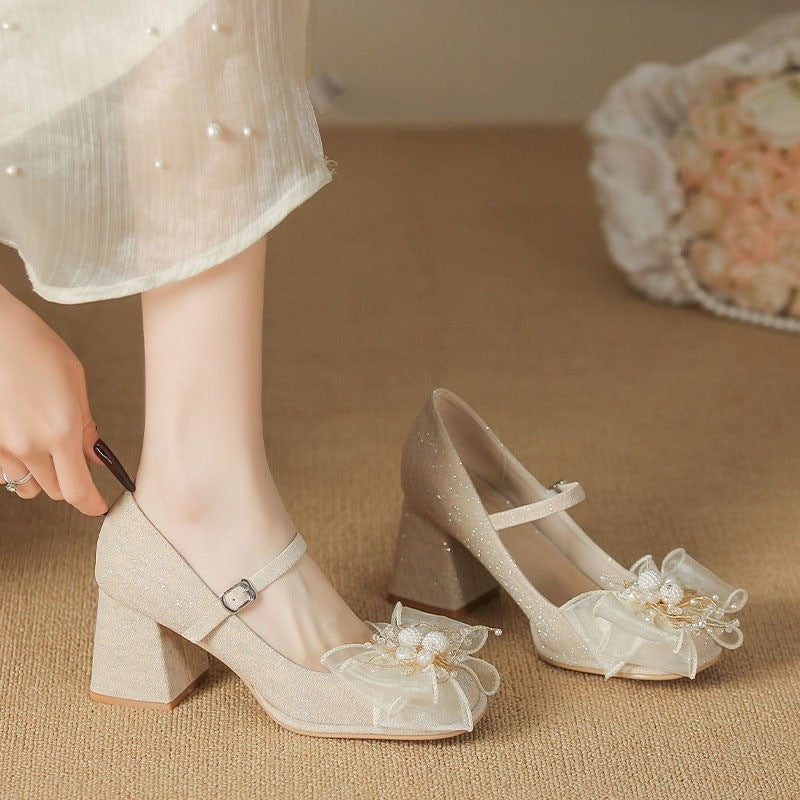 Damen Ballerinas mit glamourösen Blüten-Details R&B