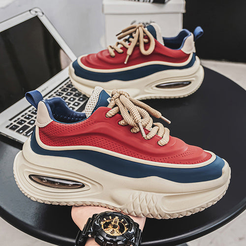 Damen komfortable Chunky Sneakers mit dämpfender Luftpolstersohle R&B