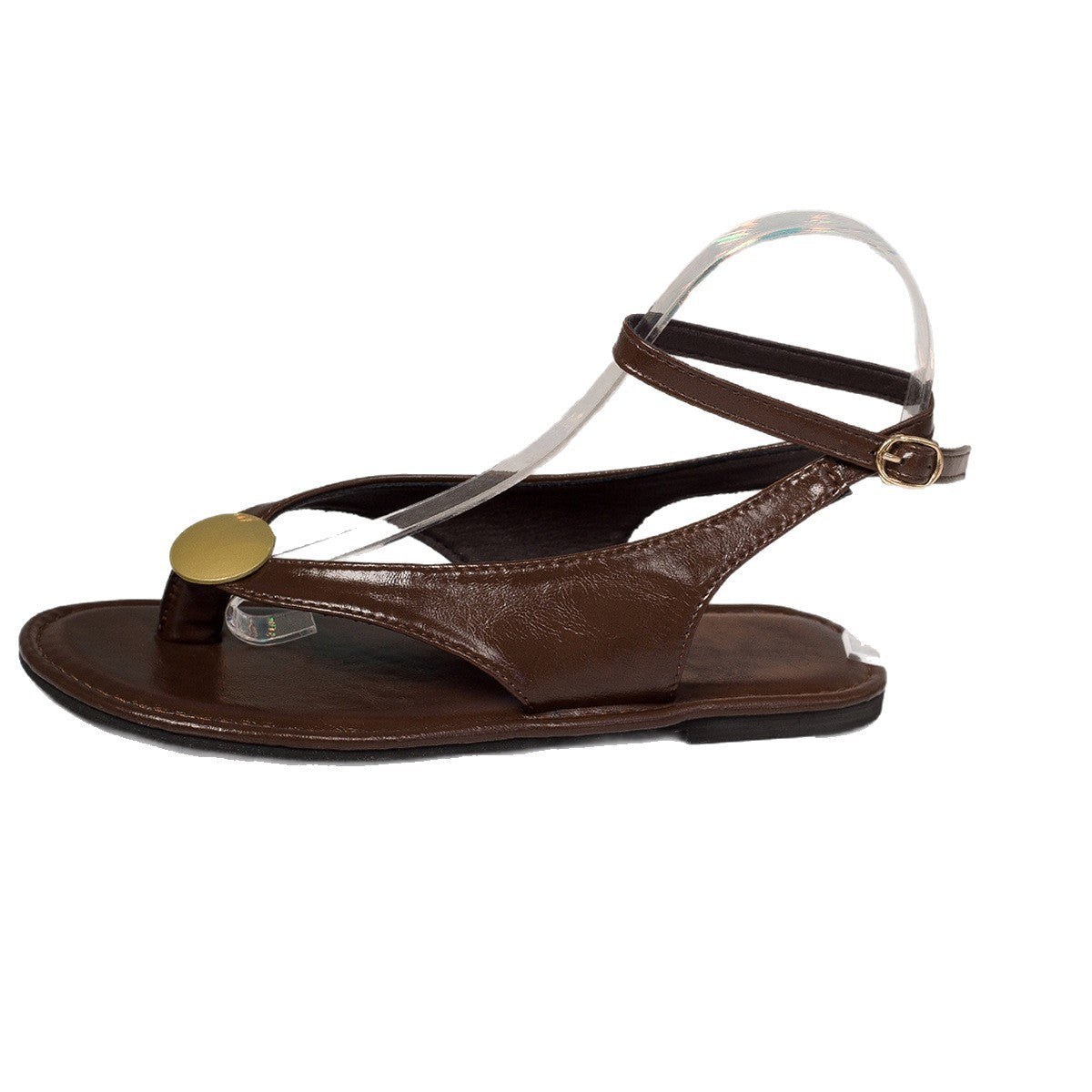 Damen transparente Zehentrenner-Sandalen mit gepolstertem Fußbett und elegantem Design