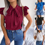 Damen Bluse mit Rüschendetails und schickem Schleifenelement R&B