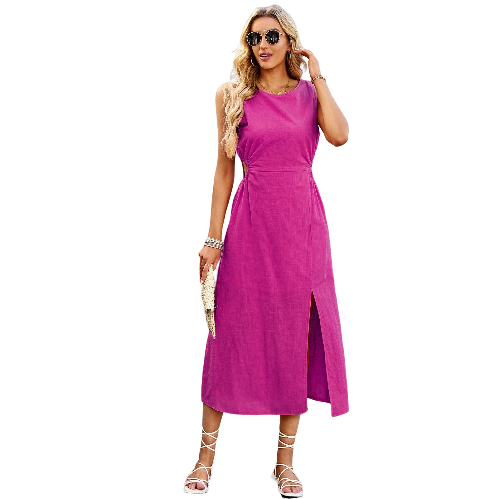 Damen Midikleid mit elegantem Schlitz R&B