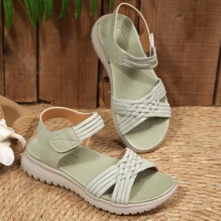 Damen Freizeit-Sandalen mit geflochtenem Riemendesign und komfortabler Fußbettung R&B