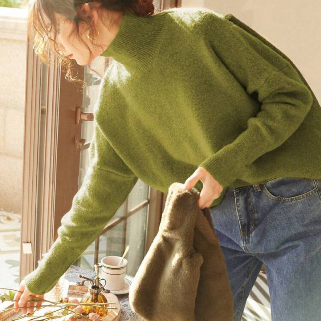 Damen Kuscheliger Rollkragenpullover aus hochwertigem Material