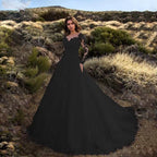 Elegantes Damen Hochzeitskleid mit Spitzenverarbeitung & voluminösem Rock für Hochzeit | R&B