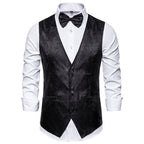 Herren elegante Anzugweste mit feinem Paisleymuster R&B