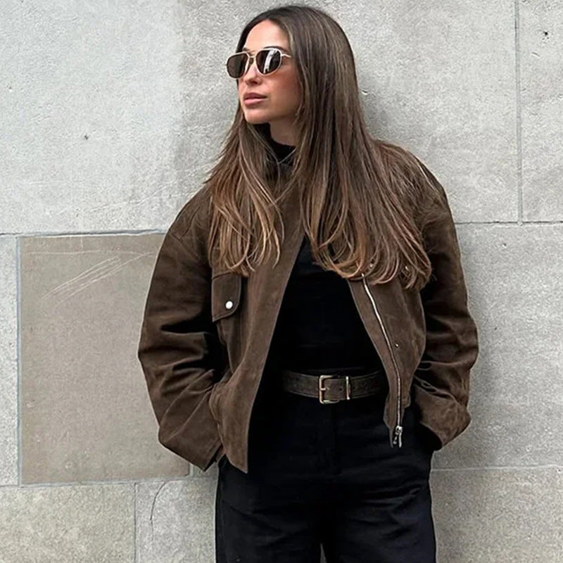 Damen jacke mit lässigem Schnitt und dekorativen Taschen R&B