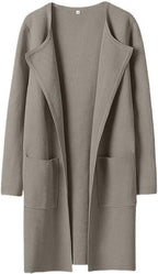 Damen Offener Strickmantel mit Taschen R&B
