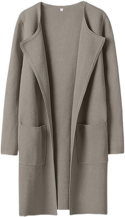 Damen Offener Strickmantel mit Taschen R&B
