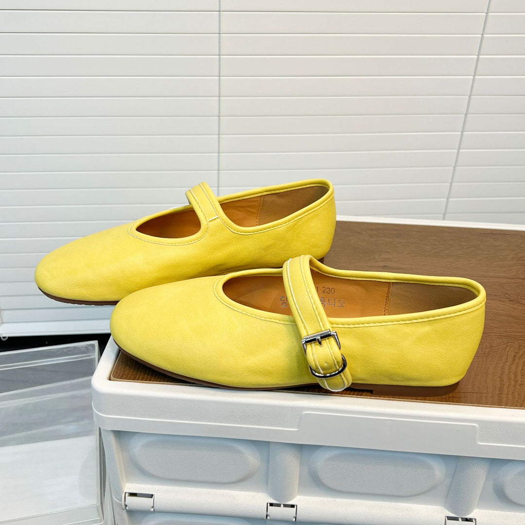 Damen Elegante Ballerinas mit modischem Riemen und komfortabler Innensohle R&B