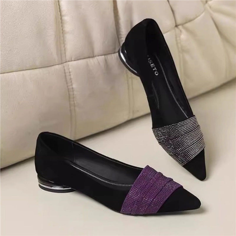 Damen elegante spitze Slipper mit funkelnder Strassverzierung R&B