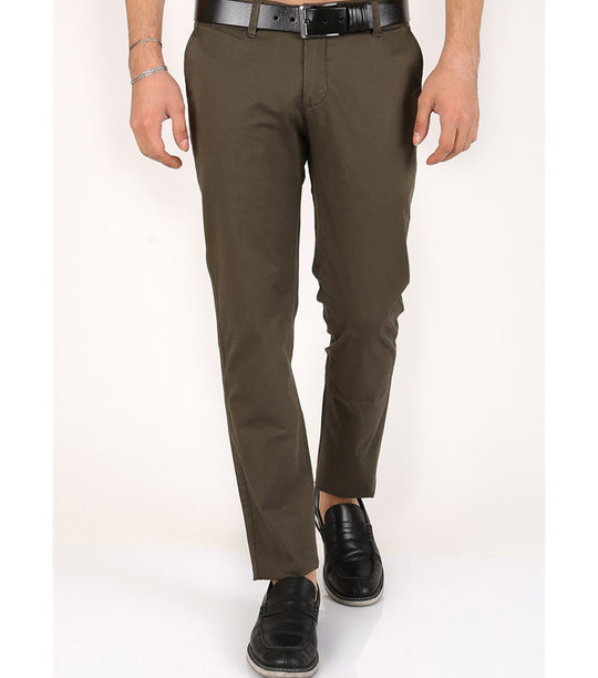 Herren Chinohose schmal mit Elastikbund