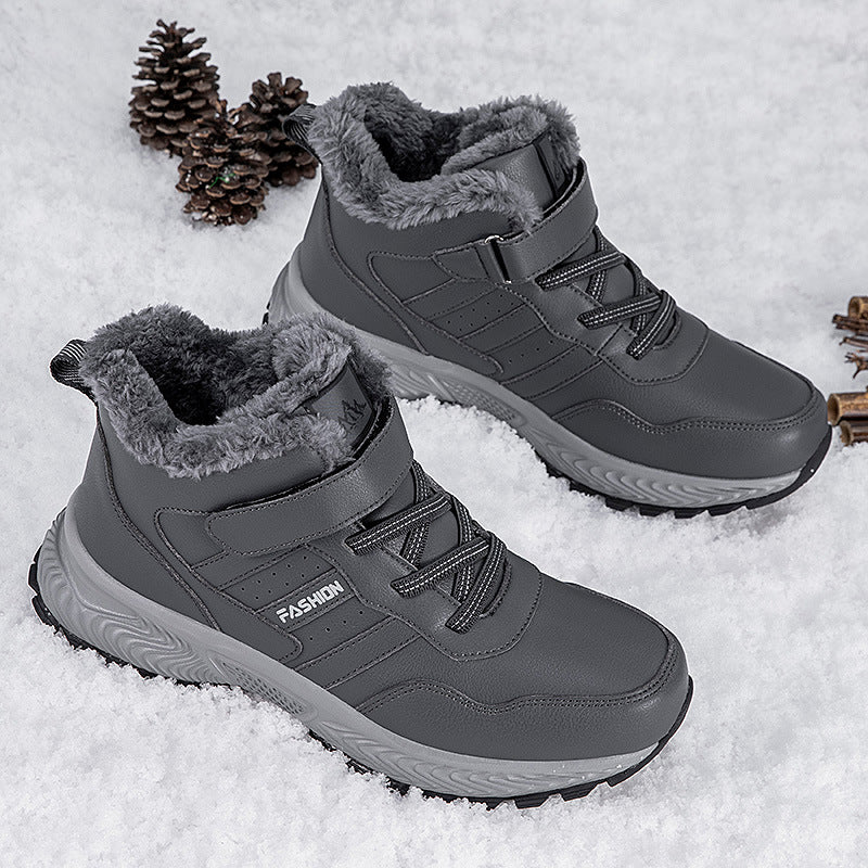 Damen Warmgefütterte Winterstiefel mit rutschfester Sohle und Klettverschluss R&B