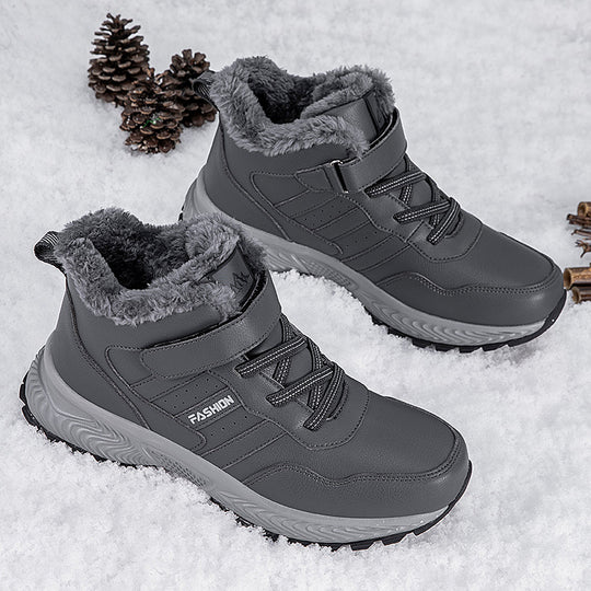Damen Warmgefütterte Winterstiefel mit rutschfester Sohle und Klettverschluss R&B