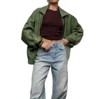 Damen Trendige Oversized-Jacke mit lässigem Schnitt und voluminösen Ärmeln R&B