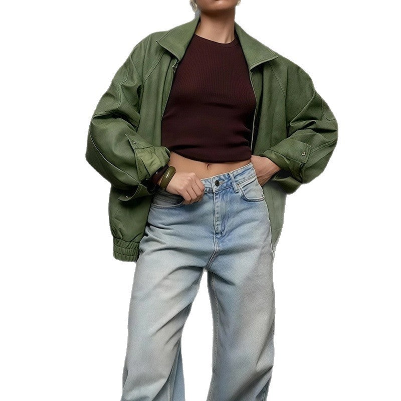 Damen Trendige Oversized-Jacke mit lässigem Schnitt und voluminösen Ärmeln R&B