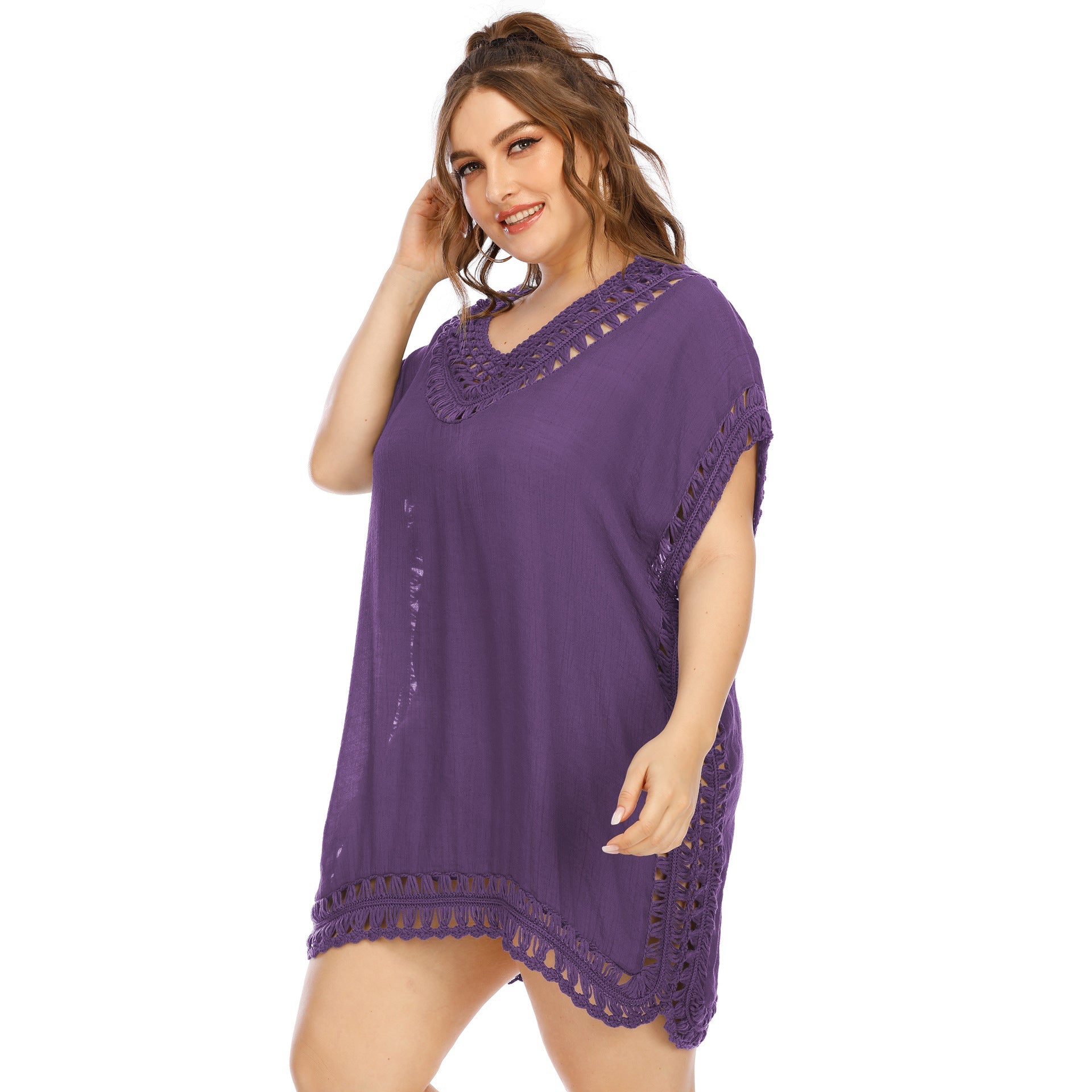 Damen eleganter häkeln Strandüberwurf R&B