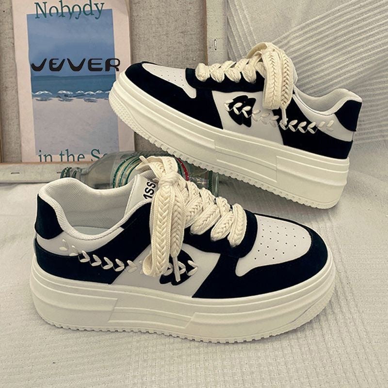 Damen Chunky Sneakers mit stabiler Plattform und modischem Obermaterial R&B