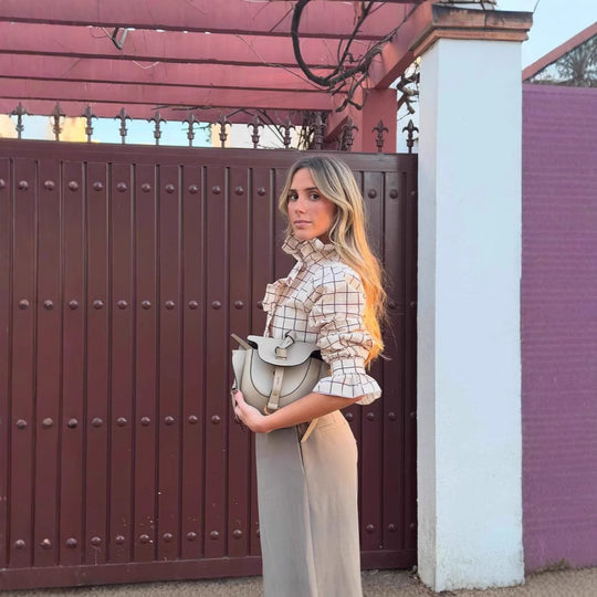 Damen klassische Karobluse R&B