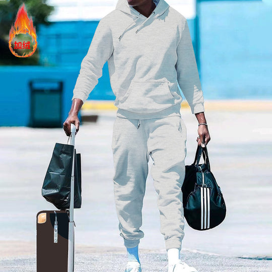 Herren lässiges Freizeit-Set mit Kapuzenpullover und Jogginghose R&B