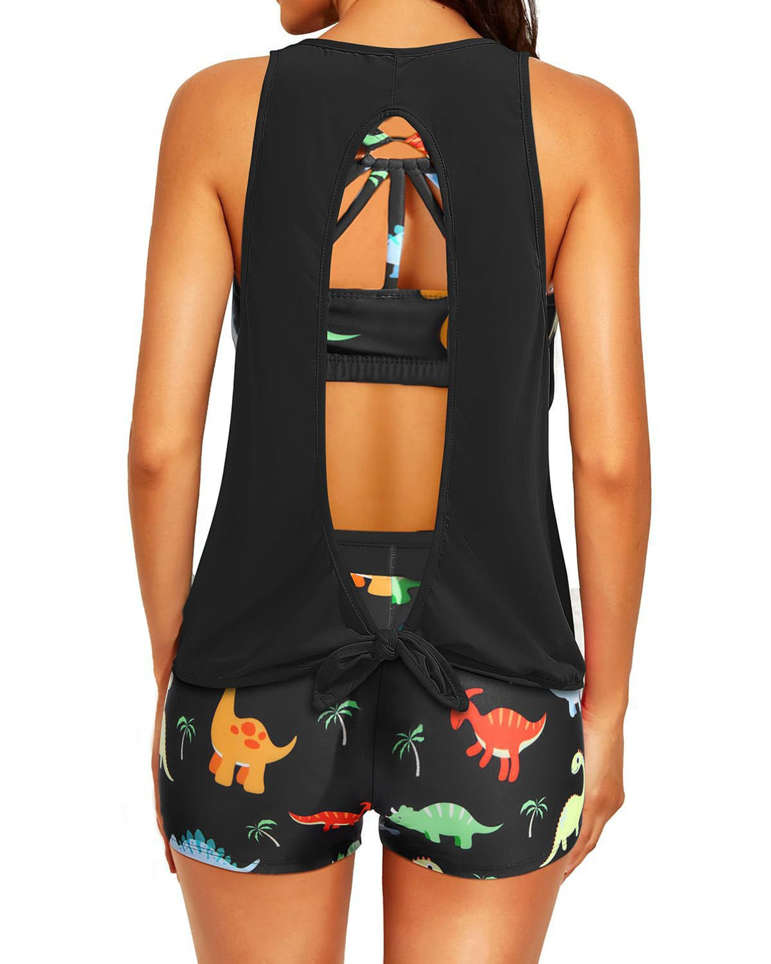 Damen Sportliches Tankini-Oberteil mit elegantem Rückenausschnitt R&B