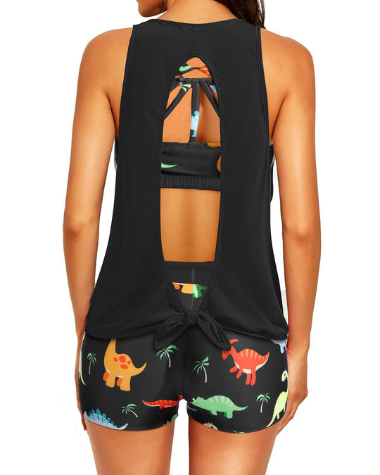 Damen Sportliches Tankini-Oberteil mit elegantem Rückenausschnitt R&B