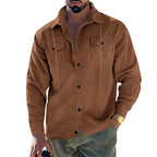 Herren Cord-Jacke mit praktischen Taschen und klassischem Schnitt R&B