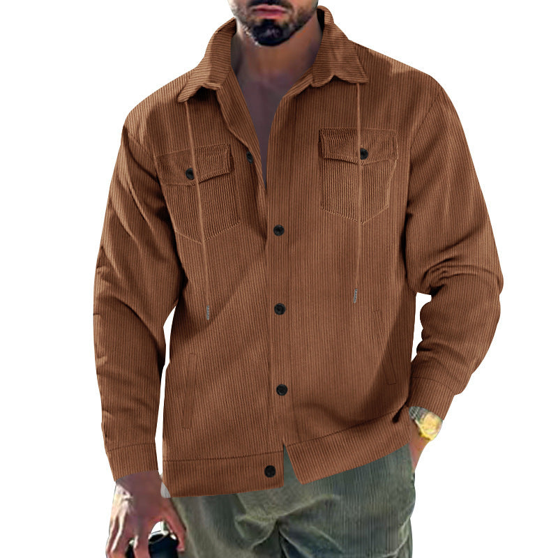 Herren Cord-Jacke mit praktischen Taschen und klassischem Schnitt R&B