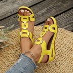 Damen Modische Riemensandalen mit glänzenden Akzenten R&B