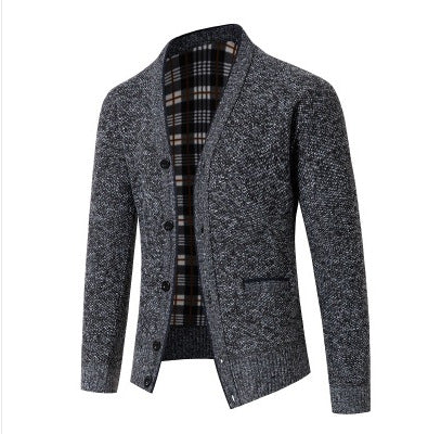 Herren Strickjacke kariert elegant