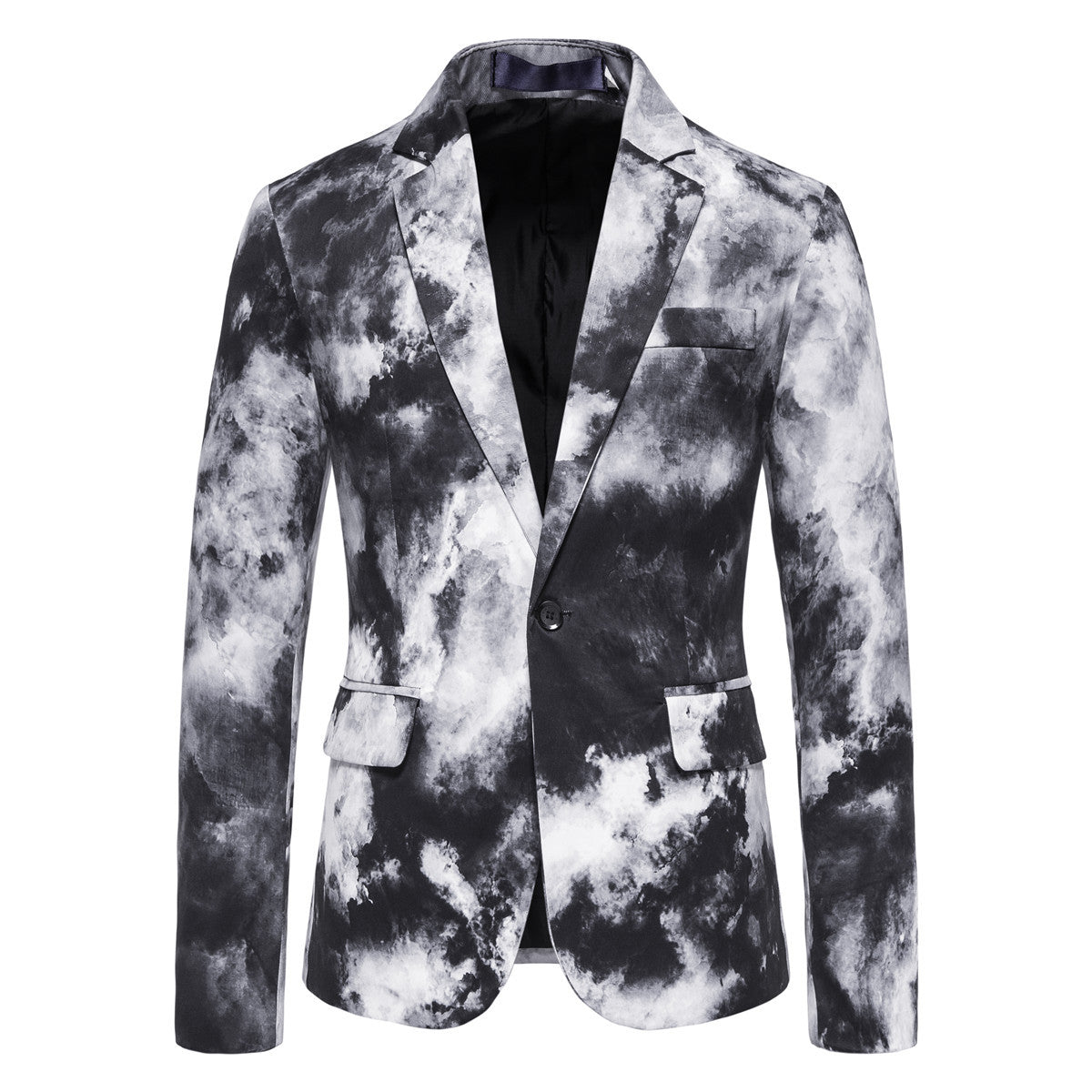 Herren eleganter Blazer im modernen Wolkenmuster