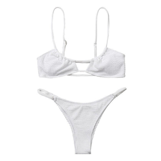 Damen Bikiniset mit trendiger Rippstruktur und verstellbaren Trägern R&B