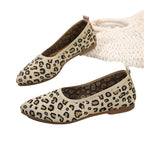Damen Ballerinas mit elegantem Leopardenmuster und weichem Fußbett R&B