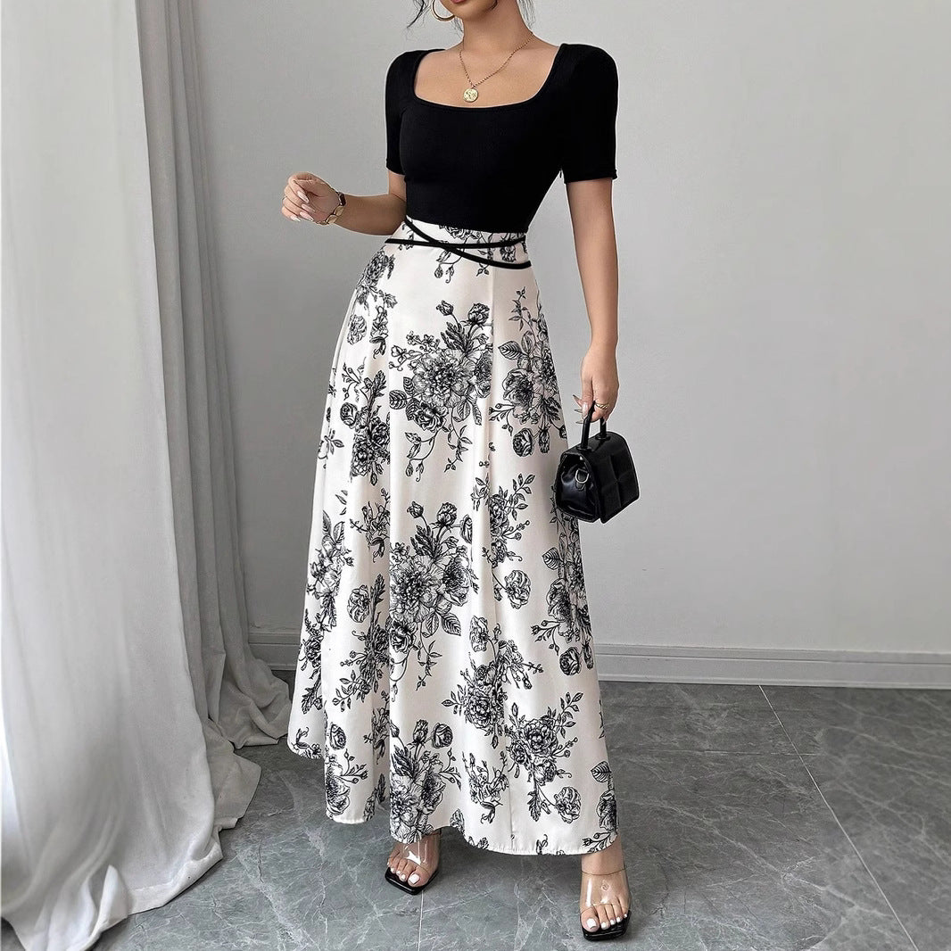 Damen Eleganter Maxirock mit floralem Muster R&B