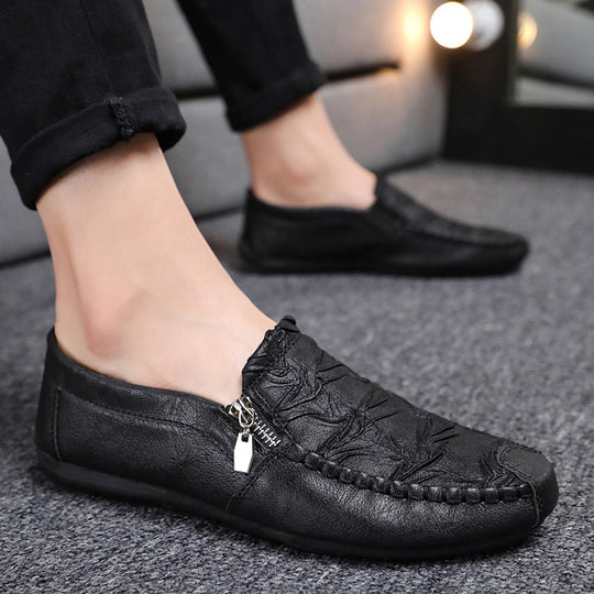 Herren Mokassins mit elegantem Reißverschluss und weichem Leder R&B
