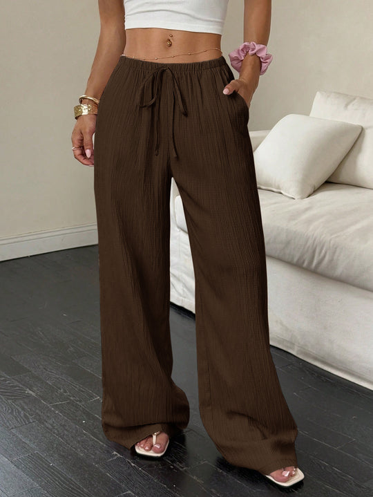 DamenWeit geschnittene Freizeit-Hose mit komfortablem Gummibund und praktischen Taschen R&B