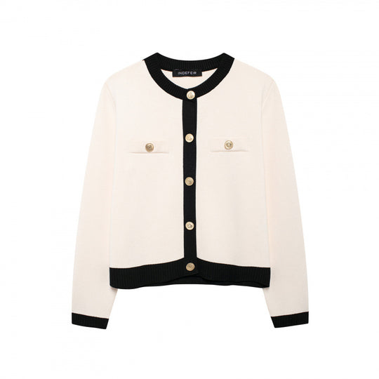 Damen Strickjacke mit dekorativen Knöpfen und praktischen Taschen R&B