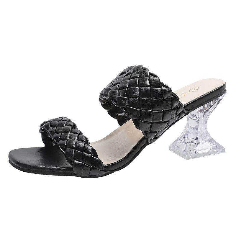 Damen elegante und modische Sandalen mit geflochtenem Design R&B