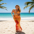 Damen Strandkleid mit floralem Muster R&B