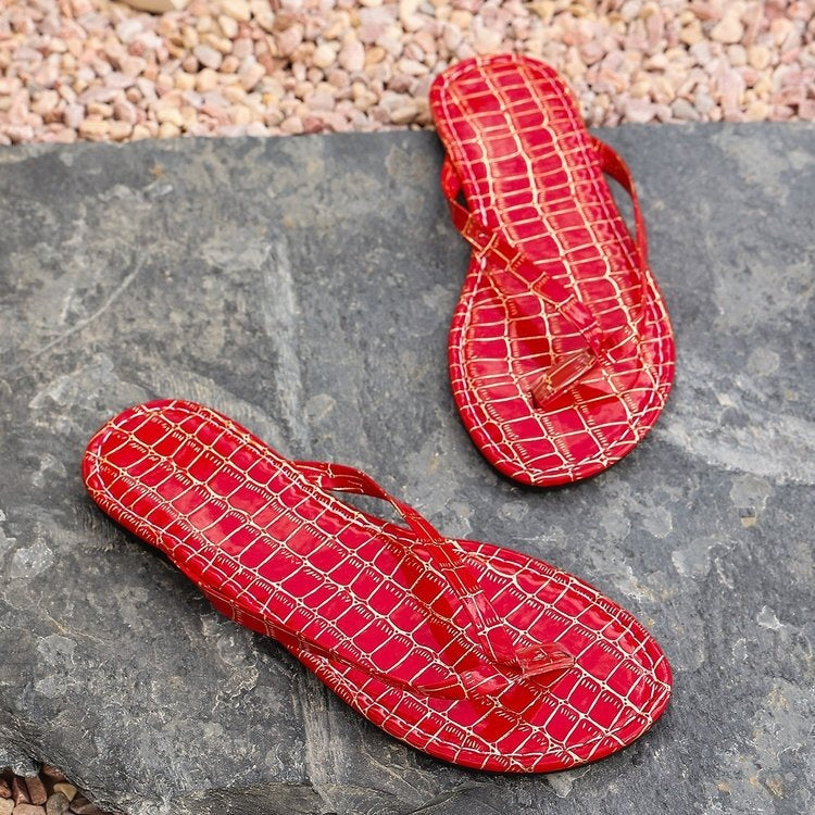 Damen Bunte und stylische Zehentrenner-Sandalen R&B