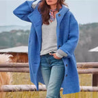 Damen Oversize-Wollmantel mit praktischen Taschen R&B