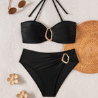 Damen Hochwertiger Bikini mit verstellbarem Oberteil und eleganter Schnalle R&B