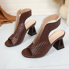 Damen Plateau-Pumps mit elegantem Riemendesign und rechteckigem Absatz R&B