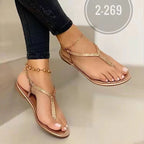 Damen Strassverzierte Zehentrenner-Sandalen R&B