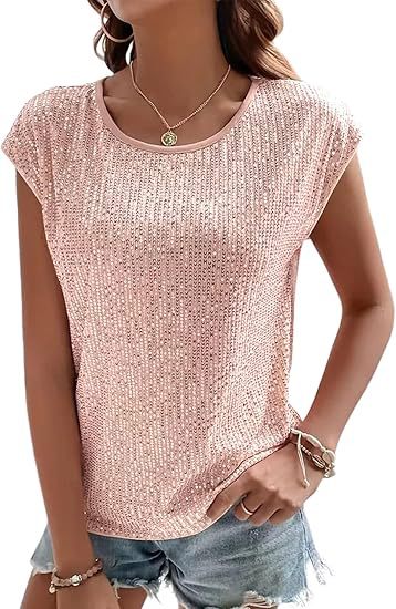 Damen Glamouröses Paillettenshirt R&B
