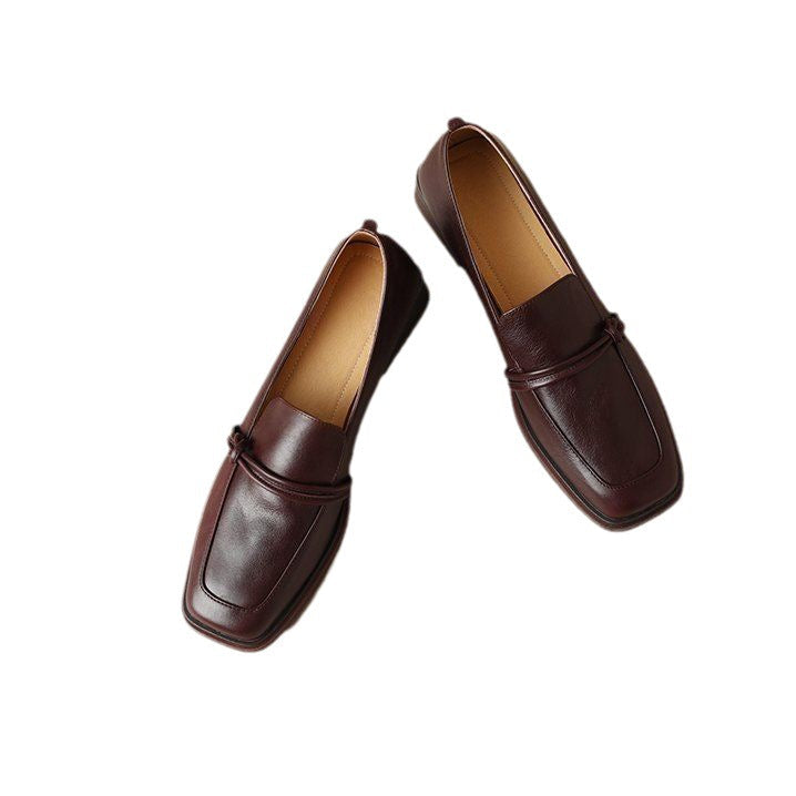 Damen elegante Loafers mit komfortablem Blockabsatz